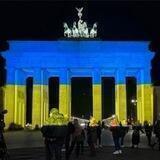 Blau-Gelbe Brücke. Солидарность Ukraine Karlsruhe.