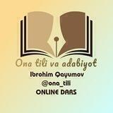 QayumovEDU_ONLINE DARS_Ona tili va adabiyot
