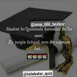 Ona tilidan quiz test bazasi🤍