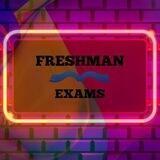 Freshman exams discussion group