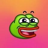 green headed frog