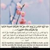 فلا تغرنكم الحياة الدنيا🌷