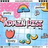♡ ⸼ ꒰ LCS LIST ADMIN ꒰୨