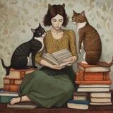 Книжки, Катя, Два кота✨