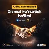 O’quv markazlarida xizmat ko’rsatish bo’limi