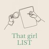 that girl list | чек листы