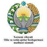 Xorazm viloyati Oila va xotin-qizlar boshqarmasi rasmiy kanali