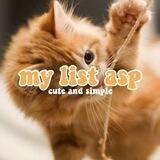 ᥐʾ list ֛αsp ꒧ ๋