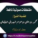 مقتطفات صوتية نافعة لفضيلة الشيخ محمد بن حزام البعداني الفضلي حفظه الله وتولاه