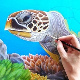 🏝️ Peintures nature tropicale & océan exotique 🌺🌊 Aline 🎨 Artiste peintre