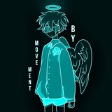 by movement