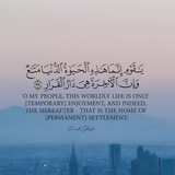 يَا قَوْمِ إِنَّمَا هَٰذِهِ الْحَيَاةُ الدُّنْيَا مَتَاعٌ وَإِنَّ الْآخِرَةَ هِيَ دَارُ الْقَرَارِ (زهور الجنة )🌸