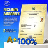 Sardorbek Sertifikat natijalari