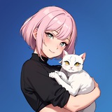 Kiyama with Cat