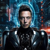 Elon Musk AI Cyber Terminal