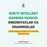 Sun’iy intellekt davrida huquq: imkoniyatlar va muammolar