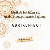 TABRIKCHI BOT — Yangi yil 2024