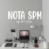 NOTA SPM KSSM シ