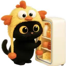 Black_Cat_Chicken_hat_Nyasticks