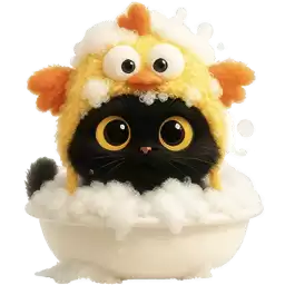 Black_Cat_Chicken_hat_Nyasticks